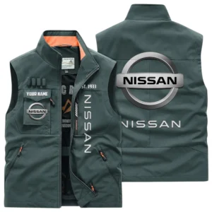 Nissan Multi Pocket Vest Sleeveless Men Outdoor Vest Lightweight Custom Name TN170425Y39MPVCT2NIS
