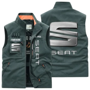 Seat Multi Pocket Vest Sleeveless Men Outdoor Vest Lightweight Custom Name TN170425Y39MPVCT2SEA