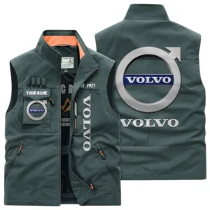 Volvo Multi Pocket Vest Sleeveless Men Outdoor Vest Lightweight Custom Name TN170425Y39MPVCT2VOV
