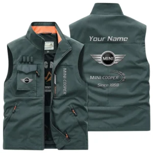 Mini Cooper Multi Pocket Vest Sleeveless Men Outdoor Vest Lightweight Custom Name TN170425Y39MPVCT3MIN