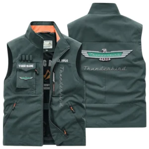 Thunderbird Multi Pocket Vest Sleeveless Men Outdoor Vest Lightweight Custom Name TN170425Y39MPVCT4FOR