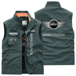 Mini Cooper Multi Pocket Vest Sleeveless Men Outdoor Vest Lightweight Custom Name TN170425Y39MPVCT4MIN