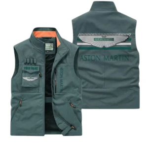 Aston Martin Multi Pocket Vest Sleeveless Men Outdoor Vest Lightweight Custom Name TN190425Y39MPVCT1ASM