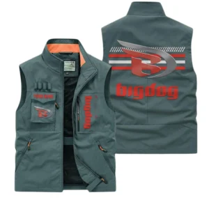 Big Dog Motorcycles Multi Pocket Vest Sleeveless Men Outdoor Vest Lightweight Custom Name TN190425Y39MPVCT1BDM