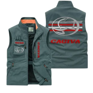 Cagiva Multi Pocket Vest Sleeveless Men Outdoor Vest Lightweight Custom Name TN190425Y39MPVCT1CAG