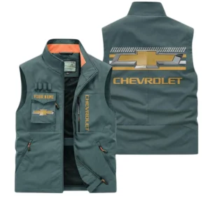 Chevrolet Multi Pocket Vest Sleeveless Men Outdoor Vest Lightweight Custom Name For Fans TN190425Y39MPVCT1CRL