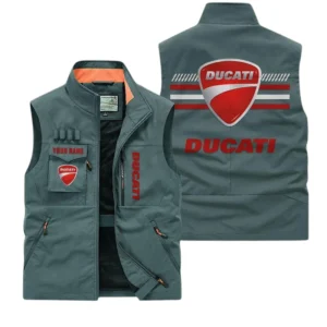 Ducati Multi Pocket Vest Sleeveless Men Outdoor Vest Lightweight Custom Name For Fans TN190425Y39MPVCT1DMH