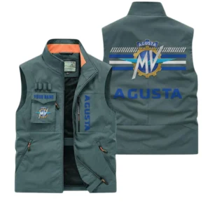 MV Agusta Multi Pocket Vest Sleeveless Men Outdoor Vest Lightweight Custom Name For Fans TN190425Y39MPVCT1MVA