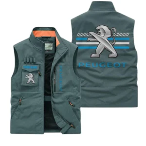 Peugeot Multi Pocket Vest Sleeveless Men Outdoor Vest Lightweight Custom Name For Fans TN190425Y39MPVCT1PEU