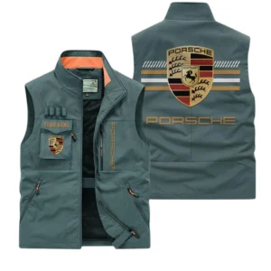 Porsche Multi Pocket Vest Sleeveless Men Outdoor Vest Lightweight Custom Name For Fans TN190425Y39MPVCT1POR