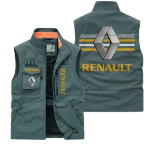 Renault Multi Pocket Vest Sleeveless Men Outdoor Vest Lightweight Custom Name For Fans TN190425Y39MPVCT1REN