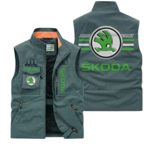 Skoda Multi Pocket Vest Sleeveless Men Outdoor Vest Lightweight Custom Name For Fans TN190425Y39MPVCT1SKO