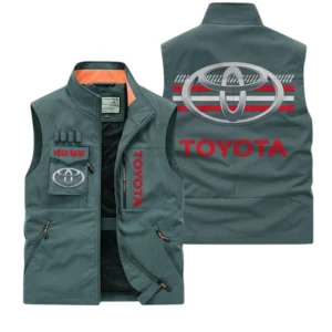 Toyota Multi Pocket Vest Sleeveless Men Outdoor Vest Lightweight Custom Name For Fans TN190425Y39MPVCT1TOY