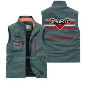 Victory Motorcycles Multi Pocket Vest Sleeveless Men Outdoor Vest Lightweight Custom Name For Fans TN190425Y39MPVCT1VIM