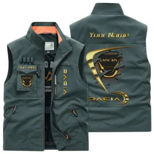 Dacia Multi Pocket Vest Sleeveless Men Outdoor Vest Lightweight Custom Name For Fans TN220425Y39MPVCT1CIA