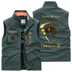 Subaru Multi Pocket Vest Sleeveless Men Outdoor Vest Lightweight Custom Name TN230425Y39MPVCT1SUB