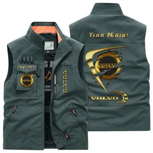 Volvo Multi Pocket Vest Sleeveless Men Outdoor Vest Lightweight Custom Name TN230425Y39MPVCT1VOV