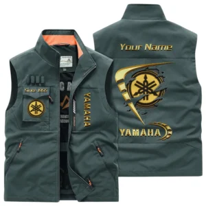Yamaha Multi Pocket Vest Sleeveless Men Outdoor Vest Lightweight Custom Name TN230425Y39MPVCT1YMH