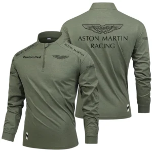 Aston Martin Racing Limited 2025 Long Sleeve Shirt, Stand Collar Quarter Zip-up Custom Name HIDI040425Y49LMT05AMR