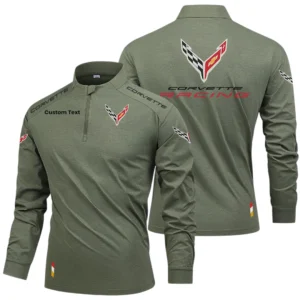 Corvette Racing Limited 2025 Long Sleeve Shirt, Stand Collar Quarter Zip-up Custom Name HIDI040425Y49LMT05COV