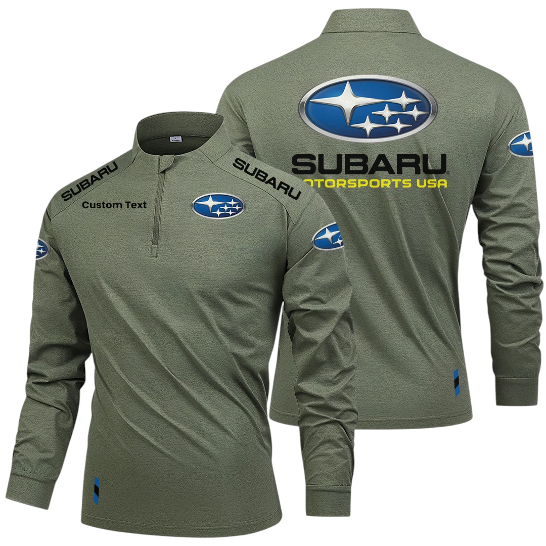 Subaru Motorsports USA Racing Long Sleeve Shirt, Stand Collar Quarter Zip-up Custom Name HIDI040425Y49LMT05SUM Subaru Motorsports USA Racing Long Sleeve Shirt, Stand Collar Quarter Zip-up Custom Name HIDI040425Y49LMT05SUM
