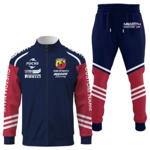 Abarth Racing UK Long Sleeve Shirt Full Zip x Long Pants Set All Over Print, Sports Style Custom Name HIDI030425Y53S16JKABR
