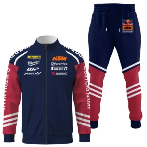 Red Bull KTM Factory Racing Long Sleeve Shirt Full Zip x Long Pants Set All Over Print, Sports Style Custom Name HIDI020425Y53S16JKKTM