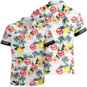 MoneyGram Haas F1 Team Racing Hawaiian Shirt x Beach Shorts Full Set Limited 2025 All Over Print, Custom Name HIHI240425Y7HWMGH