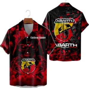 Abarth Limited 2025 Button Up Hawaiian Shirt All-over Print Trending This Summer, Custom Name HG050425Y7HWCT1ABA