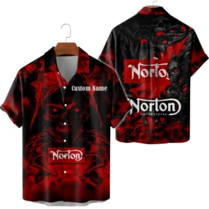 Norton Motorcycle Limited 2025 Button Up Hawaiian Shirt All-over Print Trending This Summer, Custom Name HG050425Y7HWCT1NOM
