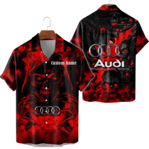 Audi Limited 2025 Button Up Hawaiian Shirt All-over Print Trending This Summer, Custom Name HG050425Y7HWCT2AUD