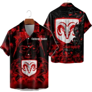 Dodge Charger Limited 2025 Button Up Hawaiian Shirt All-over Print Trending This Summer, Custom Name HG050425Y7HWCT2DOD