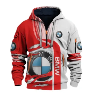 BMW Half Zip Hoodie All Over Prints, Multi-Pockets Custom Name TN130525Y26QZ3CT1BMW