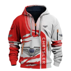 Chrysler Half Zip Hoodie All Over Prints, Multi-Pockets Custom Name TN130525Y26QZ3CT1CHR