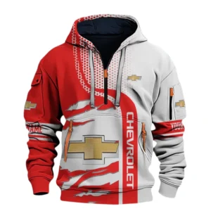 Chevrolet Half Zip Hoodie All Over Prints, Multi-Pockets Custom Name TN130525Y26QZ3CT1CRL