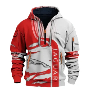 Jaguar Half Zip Hoodie All Over Prints, Multi-Pockets Custom Name TN130525Y26QZ3CT1JAG