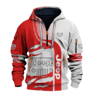 Jeep Half Zip Hoodie All Over Prints, Multi-Pockets Custom TN130525Y26QZ3CT1JEE