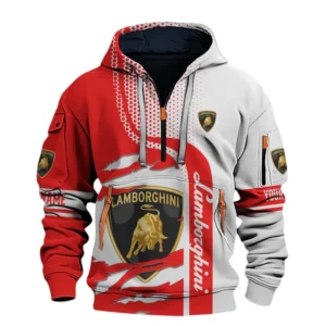 Lamborghini Half Zip Hoodie All Over Prints, Multi-Pockets Custom TN130525Y26QZ3CT1LAM