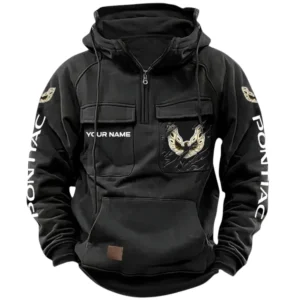 Firebird Pontiac Quarter Zip Hoodie, Sports Hoodie Multi-Pocke, Custom Name HG090525Y41HJRCT1FIP