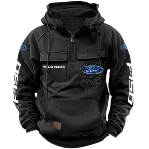 Ford F150 Quarter Zip Hoodie, Sports Hoodie Multi-Pockets, Custom Name HG090525Y41HJRCT1FOF