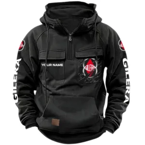 Gilera Quarter Zip Hoodie, Sports Hoodie Multi-Pockets, Custom Name HG100525Y41HJRCT1GIL