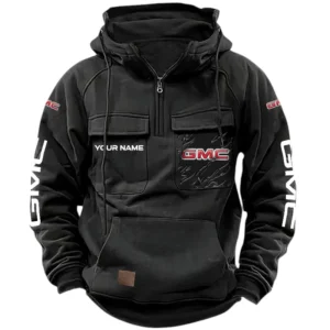 GMC Car Quarter Zip Hoodie, Sports Hoodie Multi-Pockets, Custom Name HG100525Y41HJRCT1GMC