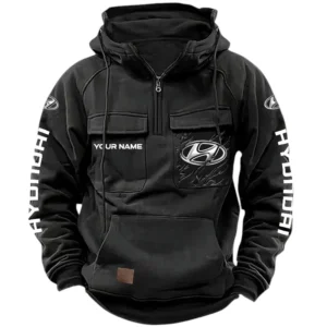 Hyundai Quarter Zip Hoodie, Sports Hoodie Multi-Pockets, Custom Name HG100525Y41HJRCT1HYU