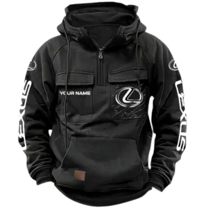 LEXUS Quarter Zip Hoodie, Sports Hoodie Multi-Pockets, Custom Name HG130525Y41HJRCT1LEX