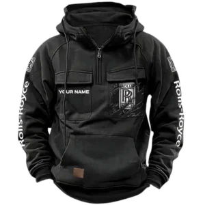 Rolls Royce Quarter Zip Hoodie, Sports Hoodie Multi-Pockets, Custom Name HG170525Y41HJRCT1ROR
