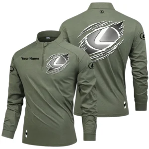 LEXUS Long Sleeve Shirt, Stand Collar Quarter Zip-up Custom Name HIDI090525Y49LMT05LEX