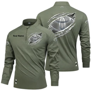 Toyota Long Sleeve Shirt, Stand Collar Quarter Zip-up Custom Name HIDI090525Y49LMT05TOY