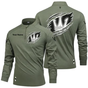 Maserati Long Sleeve Shirt, Stand Collar Quarter Zip-up Custom Name HIDI100525Y49LMT05MAS