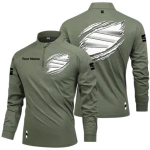 SEAT Long Sleeve Shirt, Stand Collar Quarter Zip-up Custom Name HIDI100525Y49LMT05SEA
