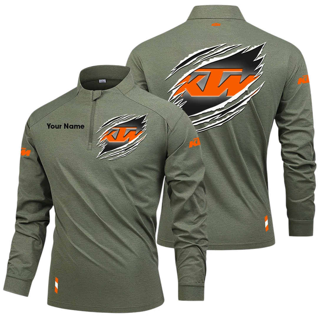Red Bull KTM Factory Racing Long Sleeve Shirt, Stand Collar Quarter Zip-up Custom Name HIDI140525Y49LMT05KTM Red Bull KTM Factory Racing Long Sleeve Shirt, Stand Collar Quarter Zip-up Custom Name HIDI140525Y49LMT05KTM